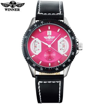 TWINNER fashion brand men sport mechanical watches leather band hot casual men's automatic auto date watches relogio masculino - intl...