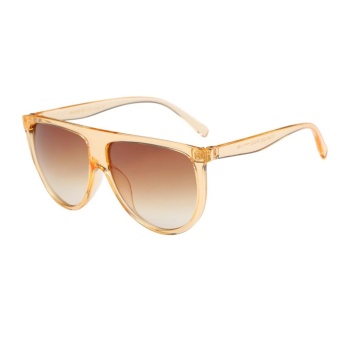 Unisex Street Snap Twin-beam Big Frame Full Match Sunglasses(Grey)-one size - intl  