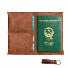 Địa Chỉ Bán Ví Passport Đựng Hộ Chiếu (Vàng Bò) – Tặng Móc Khóa Da   FIREMAN SHOP