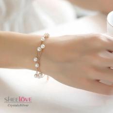 Giá Vòng Tay Nữ Ngọc Trai Thời Trang Cao cấp phong cách Hàn Quốc HKB-D1606115 (Vàng)   SHEELOVESHOP