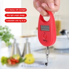 WEIHENG 25 kg/5 gam Kỹ Thuật Số Mini Móc Treo Quy Mô LCD Điện Tử Bỏ Túi Có Trọng Lượng Cân Bằng (Đỏ) -quốc tế