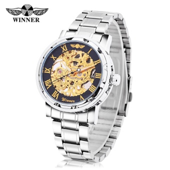 Winner F120604 Men Mechanical Watch Hollow Movement Luminous Wristwatch - intl  