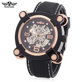 Winner F2016080403 Men Auto Mechanical Watch Luminous Display Hollow-out Dial Wristwatch - intl  