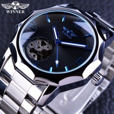 Người chiến thắng S964 Xanh Đại Dương Hình Học Thiết Kế Thép không gỉ Sang Trọng Nhỏ Mặt Đồng Hồ Nam Đồng Hồ Cao Cấp Hàng đầu Tự Động Đồng Hồ Đeo Tay -quốc tế