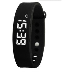 Giá Sốc Women LED Sports Bracelet 3D Pedometer Health Monitoring Smart Digital Watch Sleep Quality Temperature Monitoring Smart Watch – Black – intl   Homester