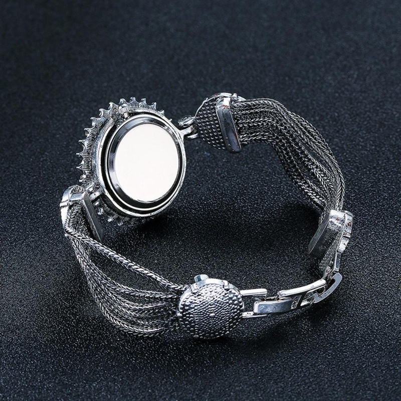 Women Vintage Rhinestone Crystal Bracelet Dial Analog Quartz Wrist Watch C - intl bán chạy