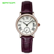 Đồng Hồ nữ SANDA Đồng Hồ Thạch Anh Đầm Đồng Hồ Nữ Dây Da Thời Trang Vòng Tay Đồng Hồ Nữ Montre Femme số La Mã Chống Thấm Nước-quốc tế