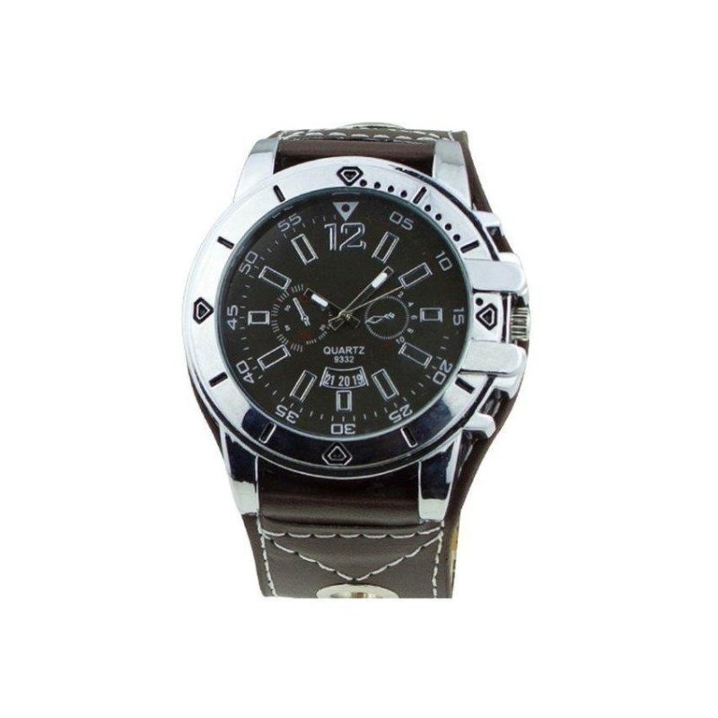 Zhouda Mens Sport Black Leather Strap Watch(Not Specified)(OVERSEAS) - intl bán chạy