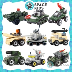 Đồ chơi trẻ em xếp hình Lego giá rẻ lắp ghép xe tăng, ô tô chủ đề Quân đội từ 24 đến 37 chi tiết chất liệu nhựa ABS cao cấp cho bé tư duy phát triển trí tuệ