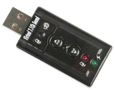 USB Sound âm thanh 3D ra 2 cổng 7.1 ( ĐEN )