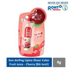 Son dưỡng chiết xuất trái cây Lipice Sheer Color Fruit Juice Cherry 4g (Anh Đào Đỏ Tươi)