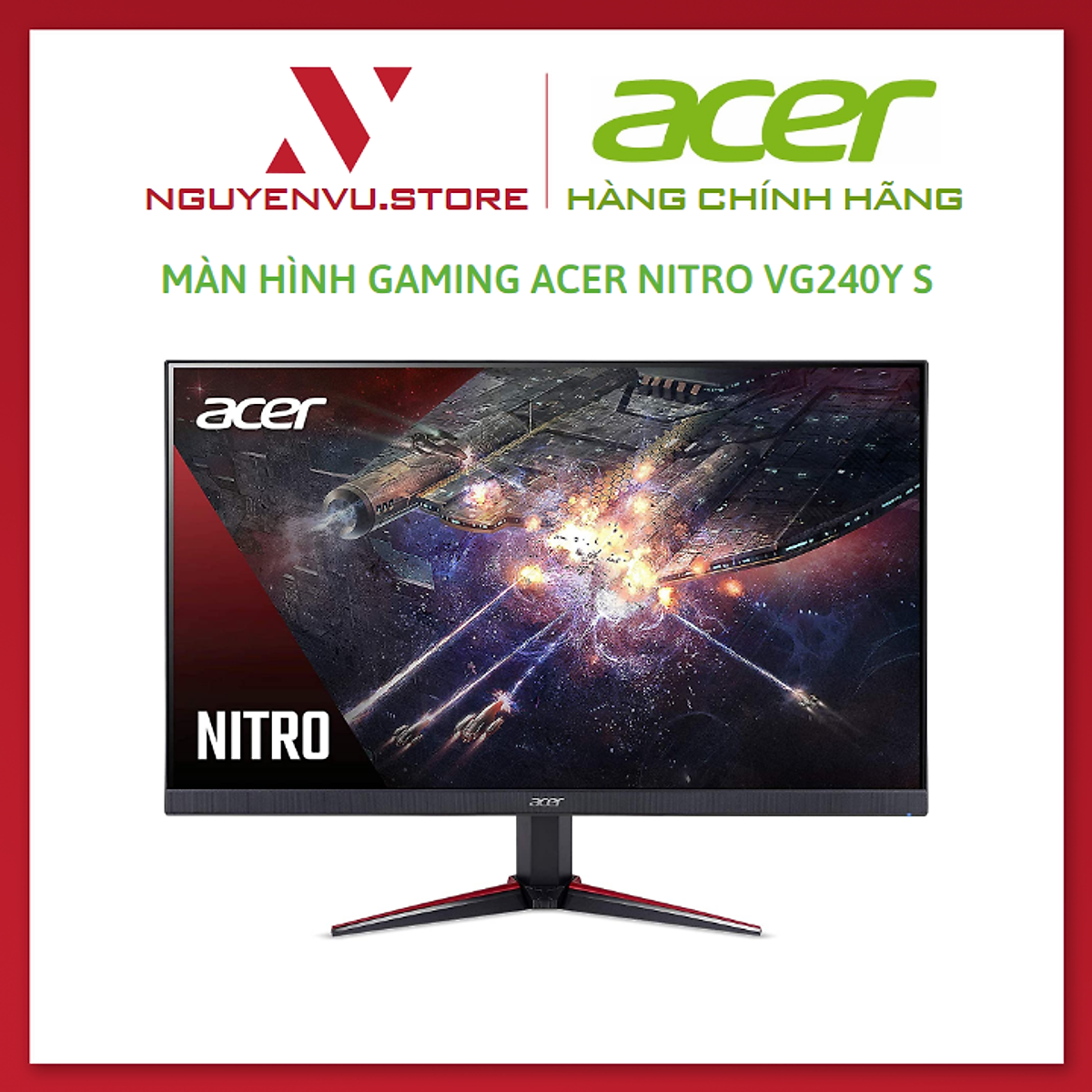 Màn hình Acer VG240Y S (23.8inch/FHD/IPS/165Hz/0.5ms/250nits/DP+Audio/Freesync/Acer VG240YS) – Hàng Chính Hãng
