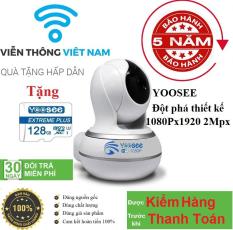 ( Tặng Thẻ Yoosee 128GB Trị Gía 400k, Bảo Hành 5 Năm 1 Đổi 1 Trong 30 ngày miễn phí )Camera AI AuTo WIFI YOOSEE 2.0 Mpx 1920 X 1080P mới nhất 2019,Camera trong nhà-ngoài trời siêu nét, giám sát ngày đêm,ghi âm, đàm thoại 2 chiều