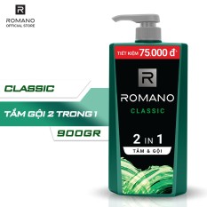 Dầu tắm gội 2in1 Romano Classic chai 900g