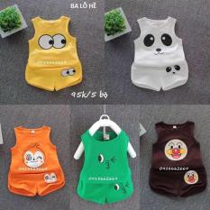 Sét 5 bộ ba lỗ chú hề đáng yêu chất cotton