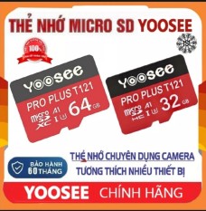 Thẻ nhớ Camera Yoosee Chuyên dụng 32GB/64GB, Tốc độ U3 95Mb/s, Bảo hành 24 Tháng