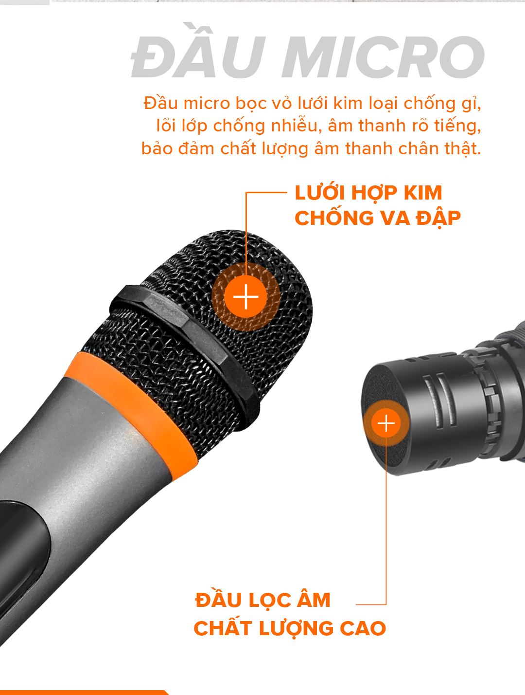 Micro không dây lẻ cao cấp C.O.K ST-304 (1 Micro tương thích với 1 đầu thu) [Micro Karaoke dành cho...