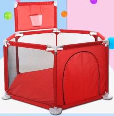 Quây bóng lục giác có khung bóng rổ cho bé – Quây inox dày đẹp, chắc chắn