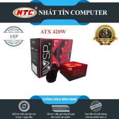 Nguồn công suất thực dành cho máy tính Vision VSP ATX 420W – Fan 12cm có đèn led (đen) – Hãng phân phối chính thức
