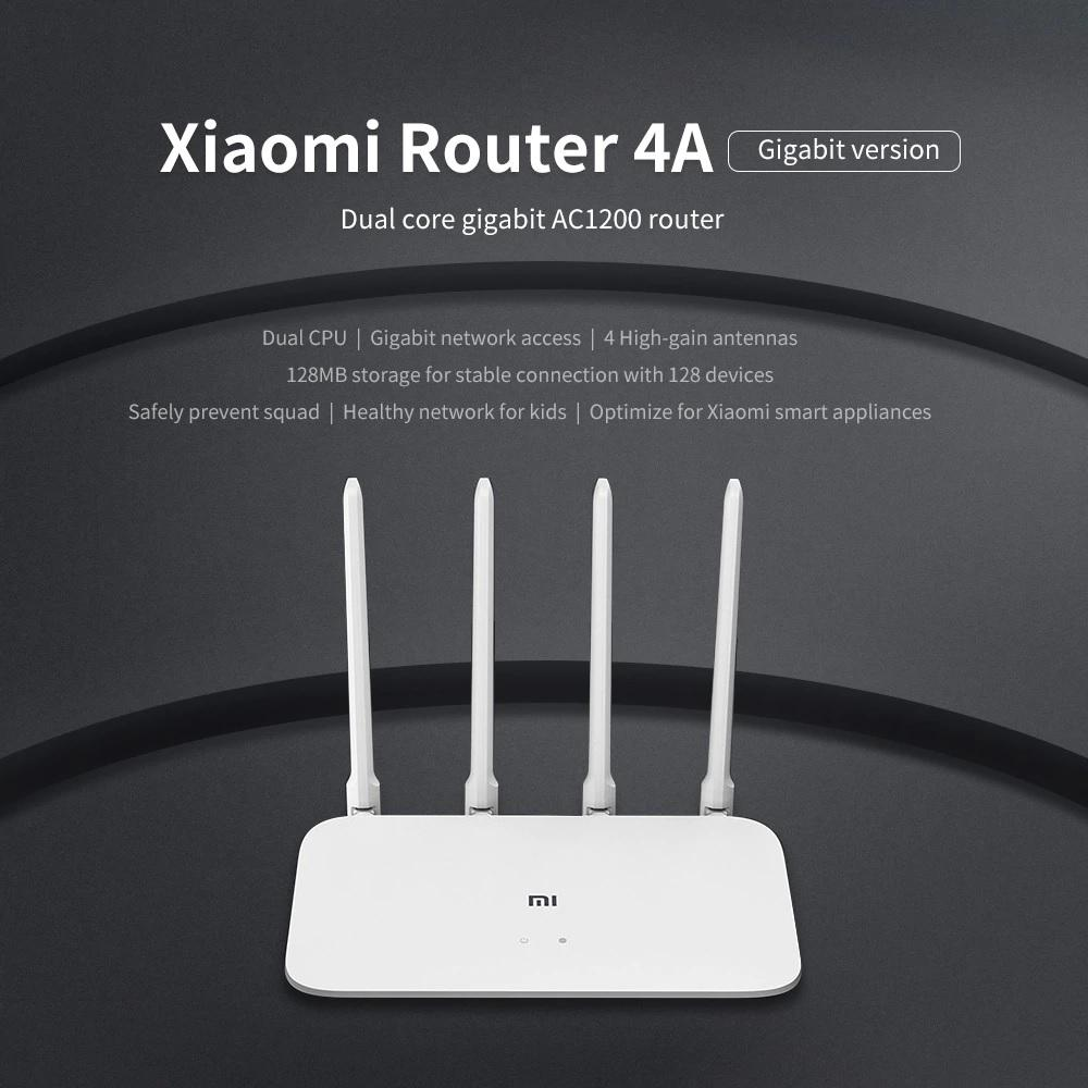 Router Wifi Xiaomi gen 4C / Xiaomi Router 4A Kép AC1200 Độ Lợi Cao 4 Ăng Ten Wifi Repeater Mạng Mở Rộng cho các Nhà Văn Phòng – 4 Anten