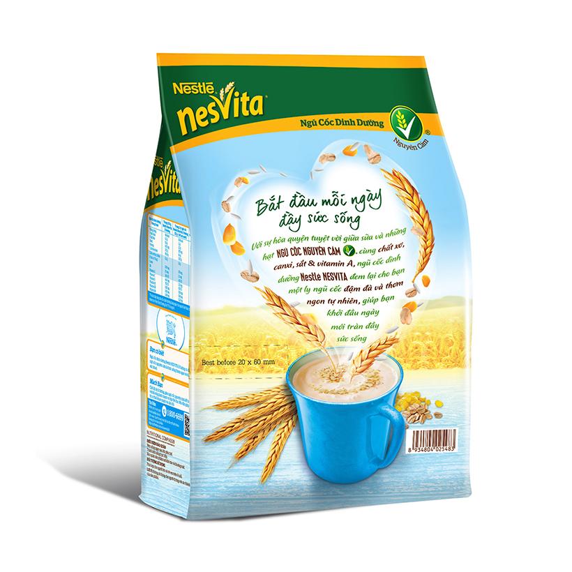 Ngũ Cốc Dinh Dưỡng Nestlé Nesvita Ít Đường - Bịch 16 gói x 25g