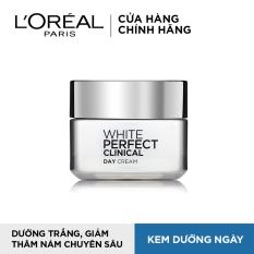Kem dưỡng trắng mịn và giảm thâm nám ban ngày L’Oreal Paris White Perfect Clinical Day SPF 19PA +++ 50ml