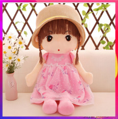 Búp bê cộc tay bằng vải bông mềm chiều dài 45cm – hồng