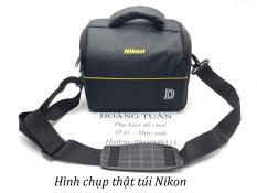 Túi chống sốc máy ảnh DSLR ngang đeo hông trơn loại 1 có ngăn phụ vách dầy