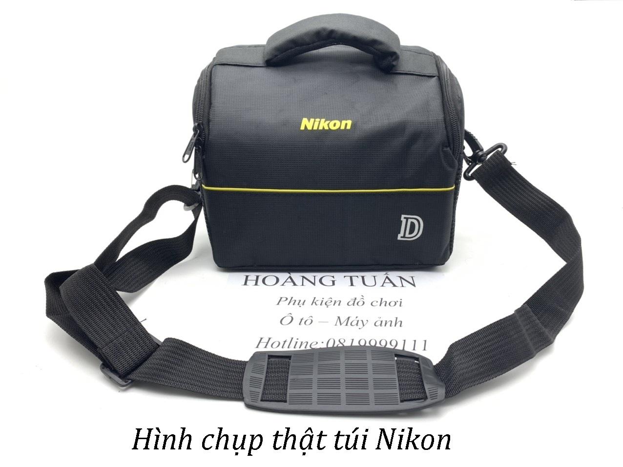 Túi chống sốc máy ảnh DSLR ngang đeo hông trơn loại 1 có ngăn phụ vách dầy