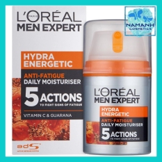 Kem dưỡng ẩm 5 tác động, sáng da cho nam L’Oreal Men Expert Hydra Energetic Anti-Fatigue Moisturiser