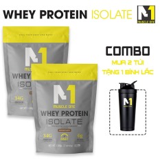 Sữa Tăng Cơ Whey Protein Isolate M1- Muscle One – Tăng cơ Hấp Thụ Nhanh 2kg (Combo 2 túi + Tặng Bình Lắc )