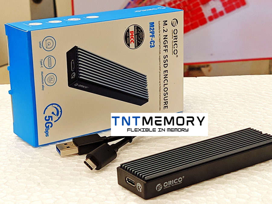 Box SSD M2 NVMe / SATA ORICO chuyển M.2 to USB Type C làm ổ cứng di động | M2PF-C3