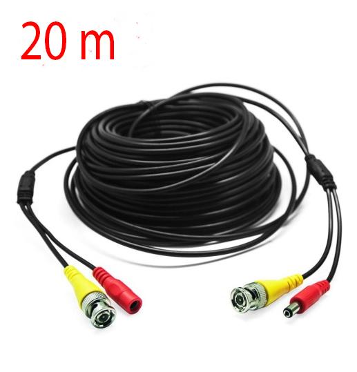 Cáp Camera 20M có sẵn đầu nguồn và bnc