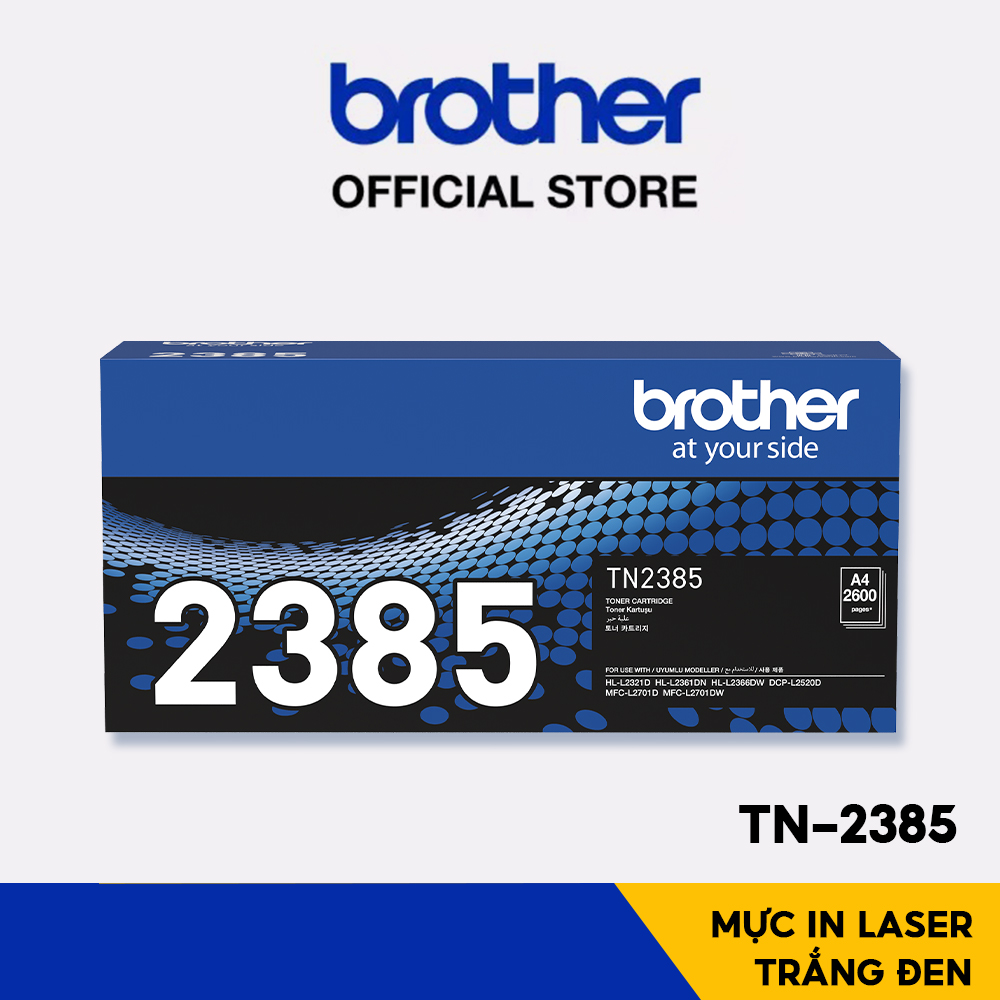 Combo Máy in laser đơn sắc Brother HL-L2361DN và Mực in laser trắng đen Brother TN-2385