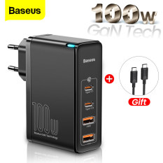 [Tặng cáp 100W] Bộ sạc Baseus 100W GaN USB Type C PD QC Quick Charge 4.0 3.0 Bộ sạc nhanh USB-C Type-C cho iPhone 13 12 Pro Max Macbook