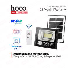 Đèn ngoài trời năng lượng mặt trời Hoco DL07 chống nước IP67, công suất cao 45W 2000mAh, tiện lợi cao cấp