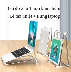 Giá đỡ máy tính xách laptop notebook máy tính bảng Ipad Surface kiêm đế dựng laptop stand hợp kim nhôm