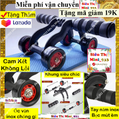 Con lăn tập cơ bụng 4 bánh cao cấp AB đa năng kiêm Dụng cụ tập Gym tập thể dục tập cơ tay tại nhà cho nam và nữ Mẫu mới 2021