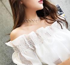 Vòng choker đan hạt trang trí