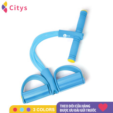 Bàn đạp dây kéo 4 ống đàn hồi , dụng cụ hỗ trợ gập bụng, thiết bị tập thể dục tại nhà, giảm béo bụng