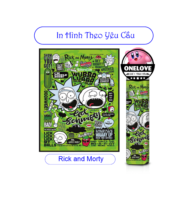 Miếng dán skin dành cho Xlim V1 V2 , Favo , Feelin , Riil , Wenax , Xtal ,… in hình theo yêu cầu mẫu Rick and Morty