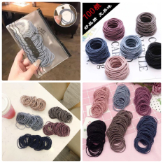 Set 100 Dây Buộc Tóc Đủ Màu Túi Zip Loại Dây Nhỏ P063