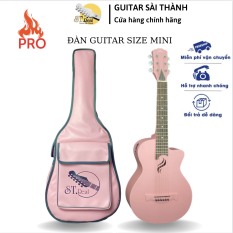 Đàn Guitar Mini Acoustic Mã Pink DC-02 Chính Hãng ST.Real Guitar Sài Thành Kích Thước 80cm Size 1/2