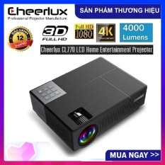 Máy chiếu FULL HD Cheerlux CL770 projector 1920×1080 , đèn Led 175W, 4000 Lumens sáng rỏ, chức năng Zoom, điều chỉnh vuông hình 4 chiều, phù hợp xem phim tại gia, cafe bóng đá, phòng họp.