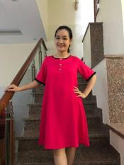 Đầm bầu tay loe (hồng)