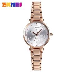 Đồng hồ nữ SKMEI dây thép mặt pha lê đính đá – tặng kèm pin – SK96