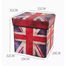 ☃ Foldable Ottoman Storage Box Storage Chair Box