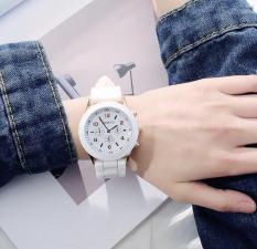 Đồng hồ nữ Geneva GE3 thời trang trẻ dây Silicone bền bỉ (màu trắng)