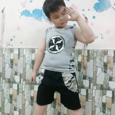 Bộ quần áo bé trai mùa hè thun cotton 4 chiều dày mịn mẫu mã hiện đại( xả kho màu trắng, đen, xám)