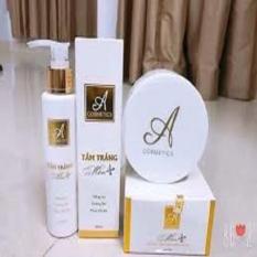 Combo tắm trắng và kem body mềm A Cosmetics giúp dưỡng trắng da toàn thân